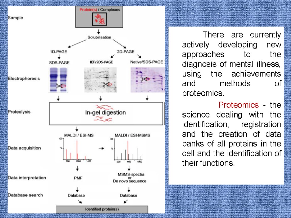 There are currently actively developing new approaches to the diagnosis of mental illness, using